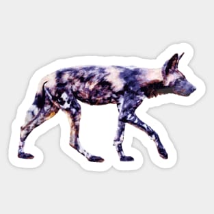 African Wild Dog Impressionist Artwork for Wild Dog Fans Sticker